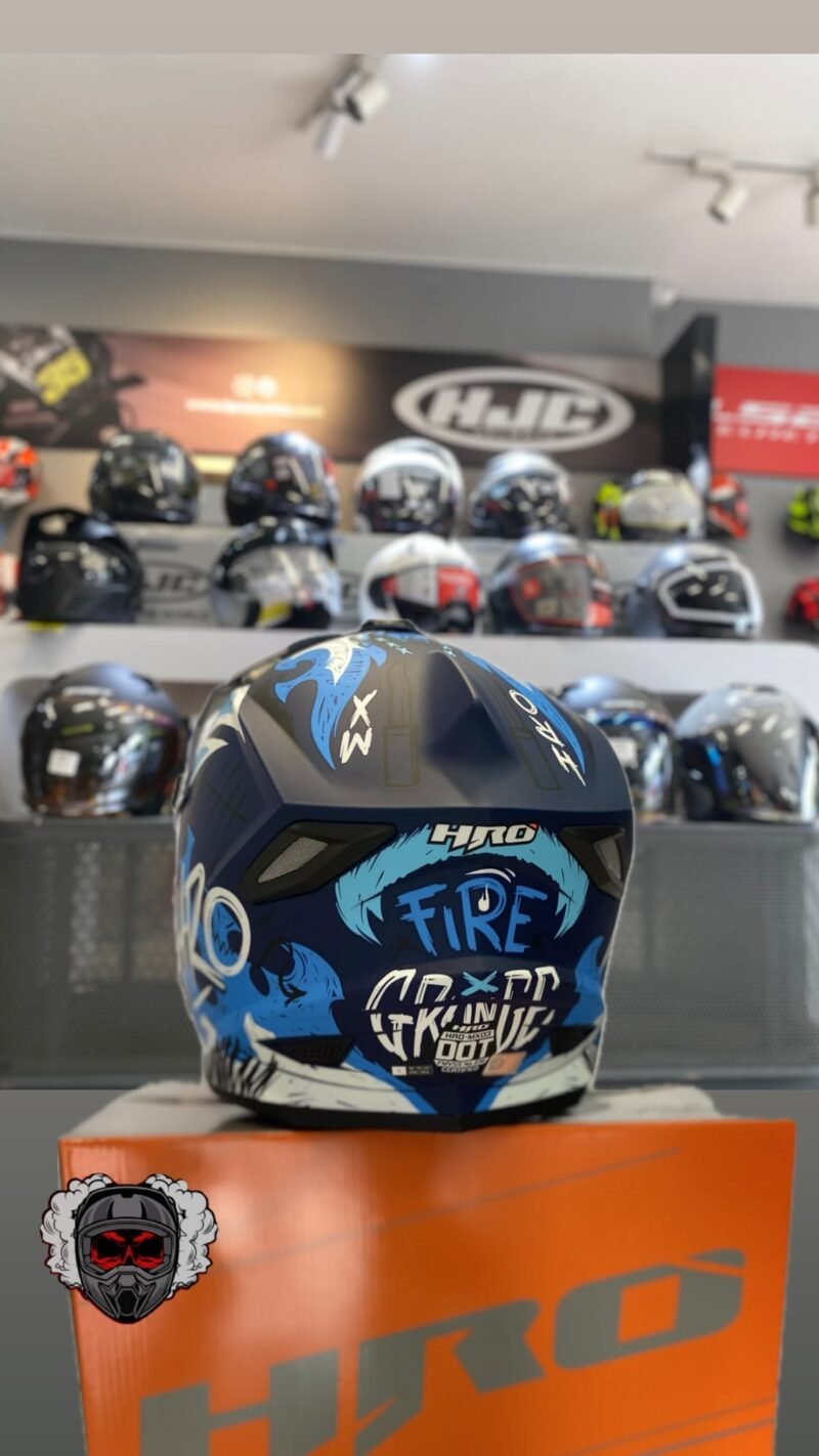 CASCO TIPO CROSS MX03 HRO AZUL - Image 3