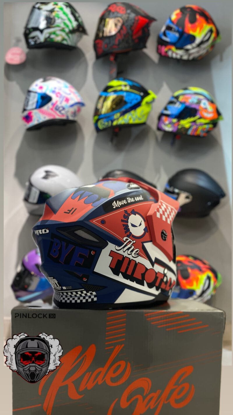 CASCO MULTIPROPOSITO HRO MX 330 ROJO/AZUL - Image 2