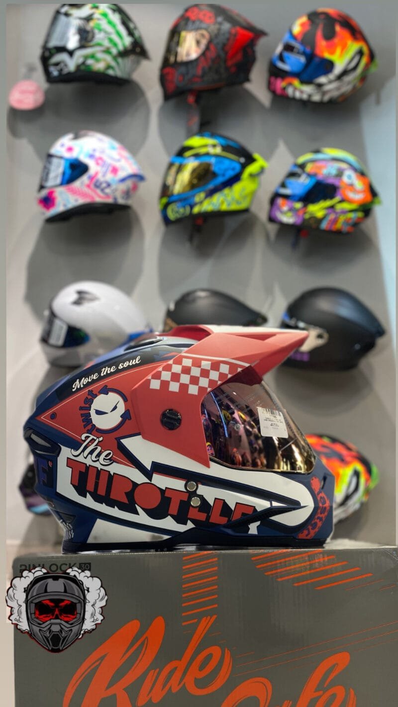 CASCO MULTIPROPOSITO HRO MX 330 ROJO/AZUL