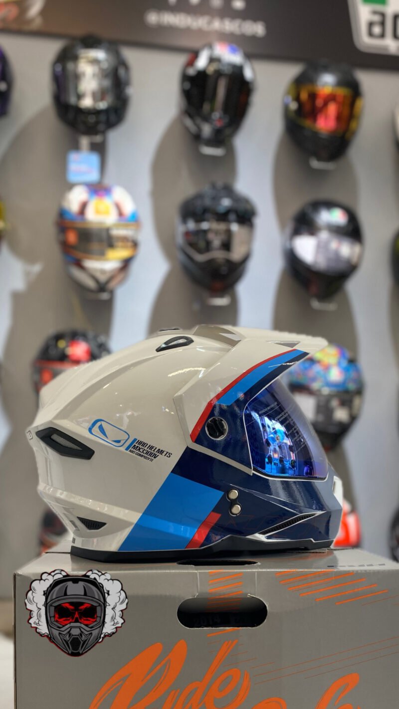 CASCO MULTIPROPOSITO HRO MX 330 AZUL/BLANCO