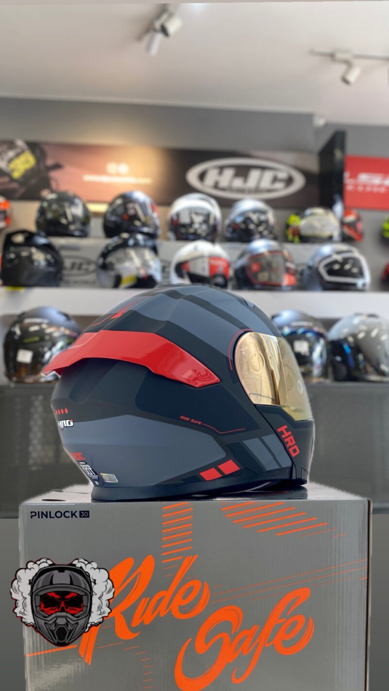 CASCO ABATIBLE HRO 3440 ROJO GRIS - Image 2