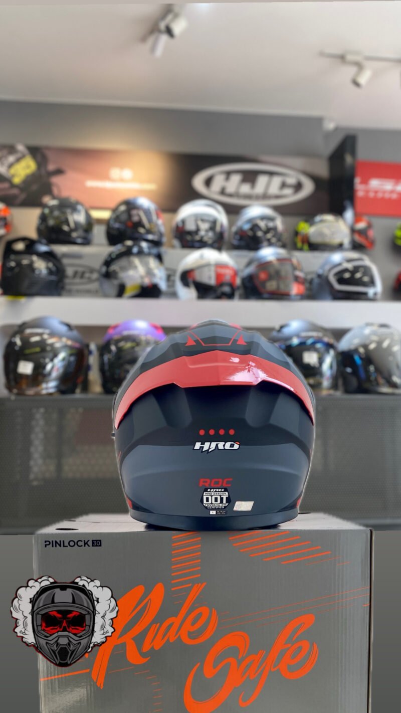 CASCO ABATIBLE HRO 3440 ROJO GRIS - Image 3