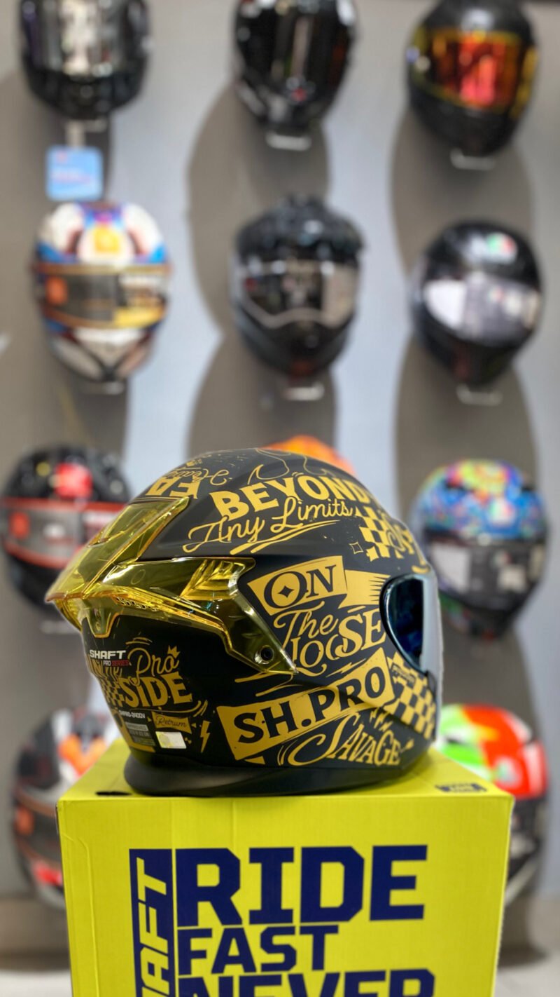 CASCO ABIERTO SHAFT 240 PRO SERIES AMARILLO NEGRO - Image 2