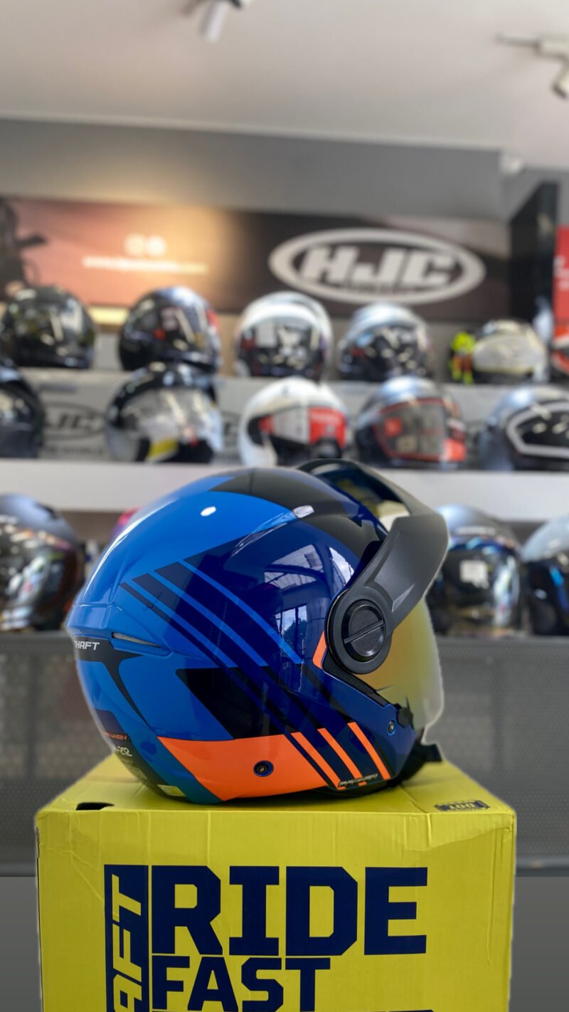 CASCO ABIERTO SHAFT 212 NARANJA /AZUL - Image 2