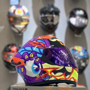 CASCO HRO 516 NARANJA/AZUL