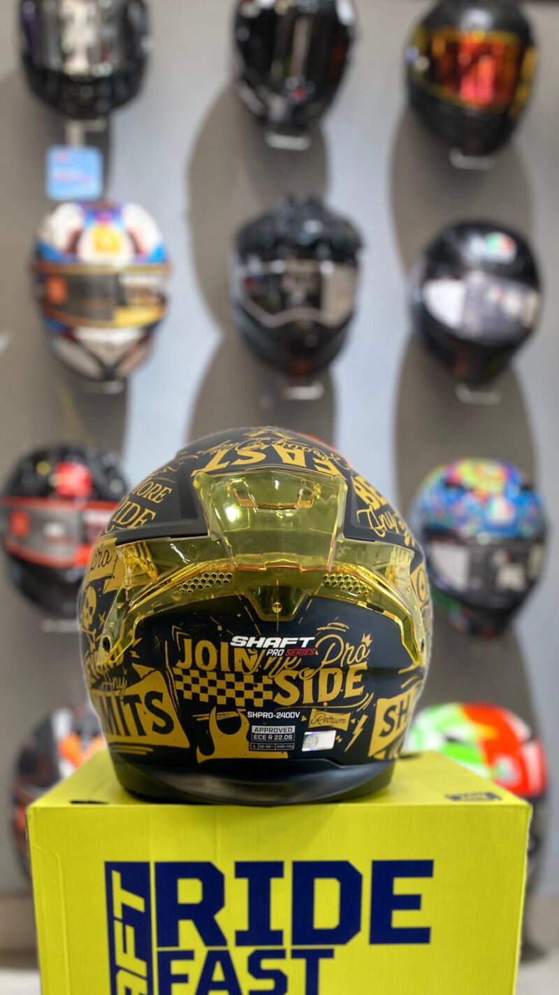 CASCO ABIERTO SHAFT 240 PRO SERIES AMARILLO NEGRO - Image 3