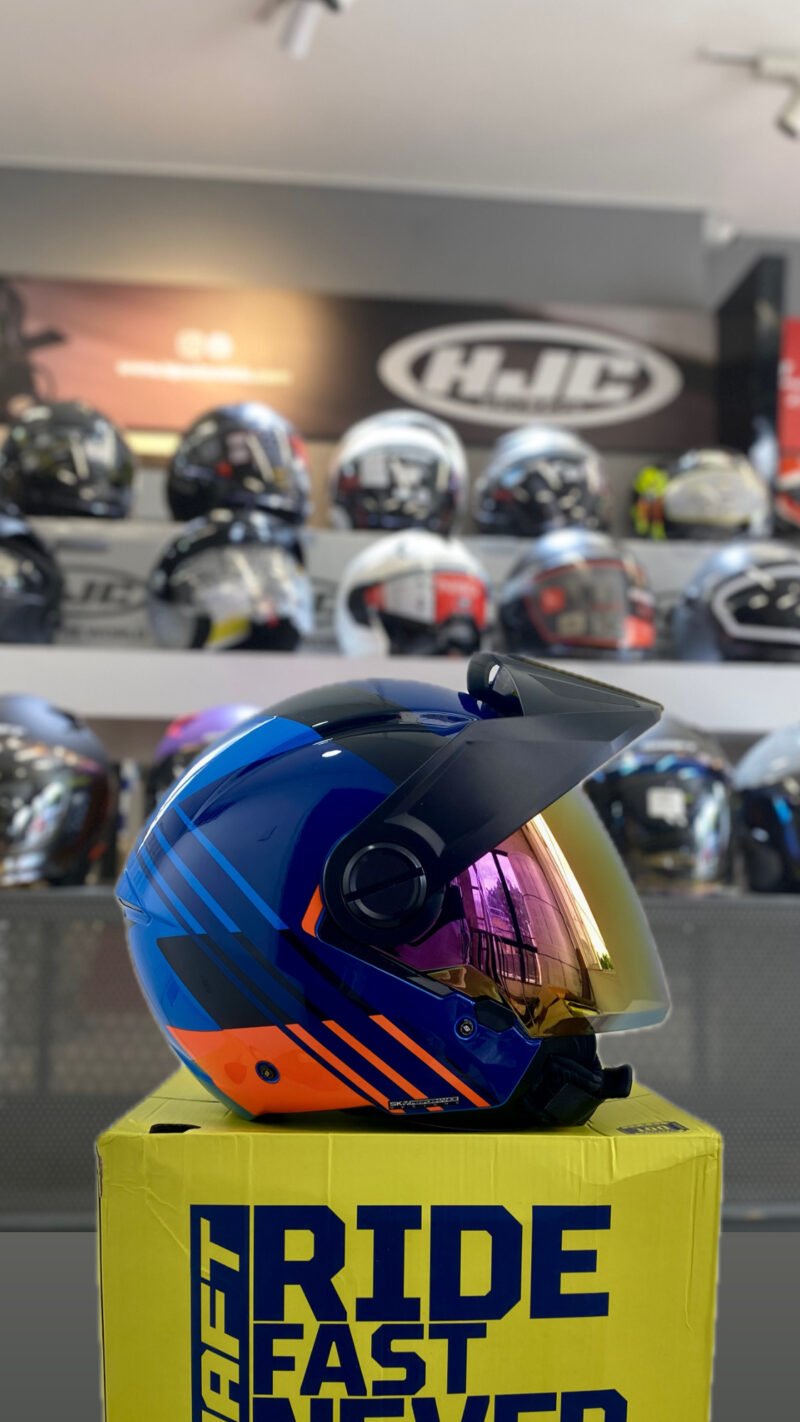 CASCO ABIERTO SHAFT 212 NARANJA /AZUL