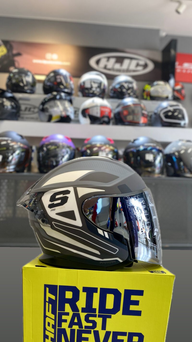 CASCO ABIERTO SHAFT PRO SERIES 240DV GRIS/BLANCO