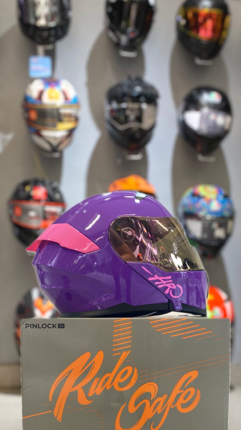 CASCO ABATIBLE HRO 3460 BRILLO MORADO